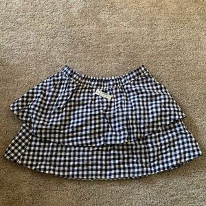 Madewell Tiered Gingham Skirt